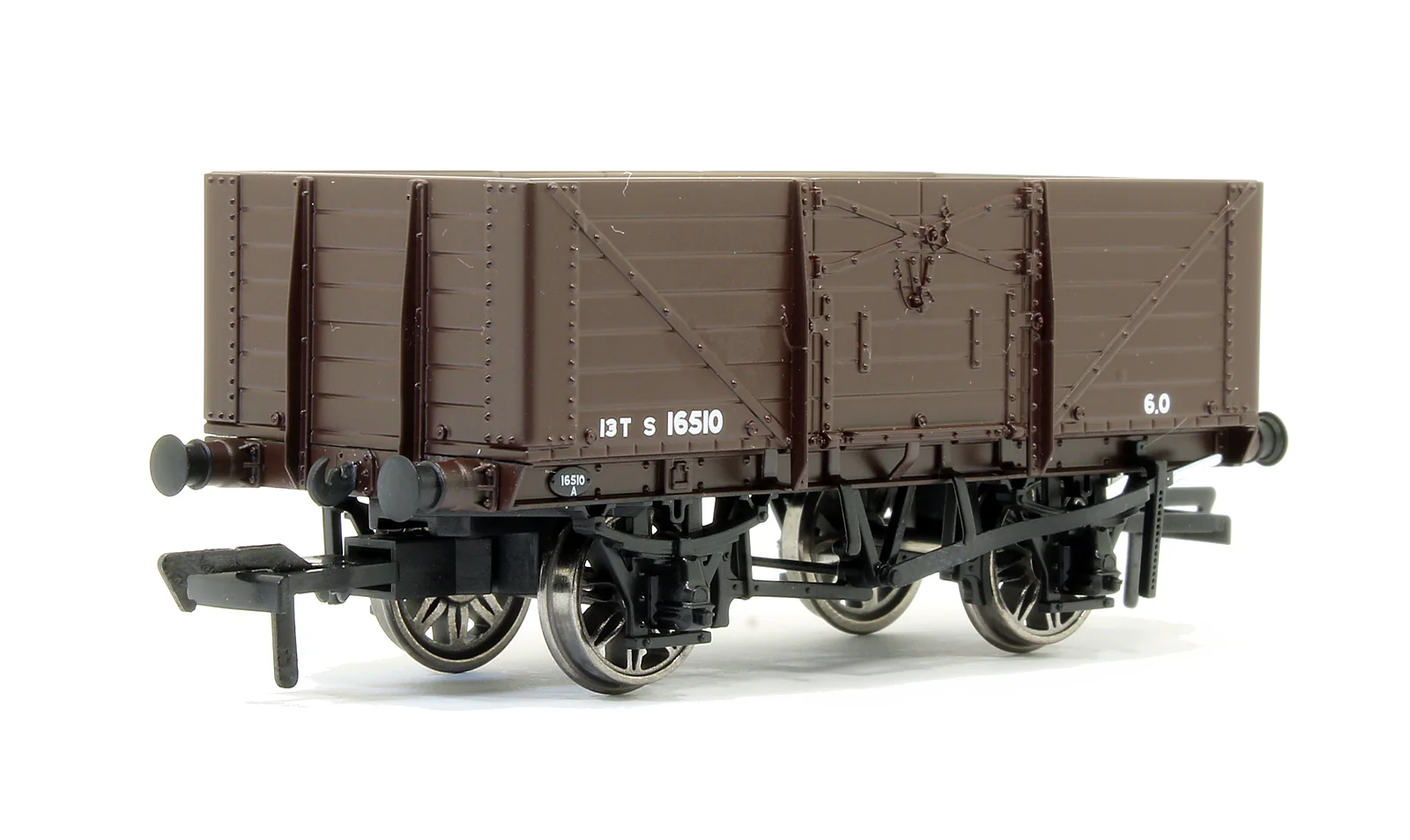 907007 SECR 1355 7 plank Open Wagon - SR brown (with BR markings) #S16510 - Image 2