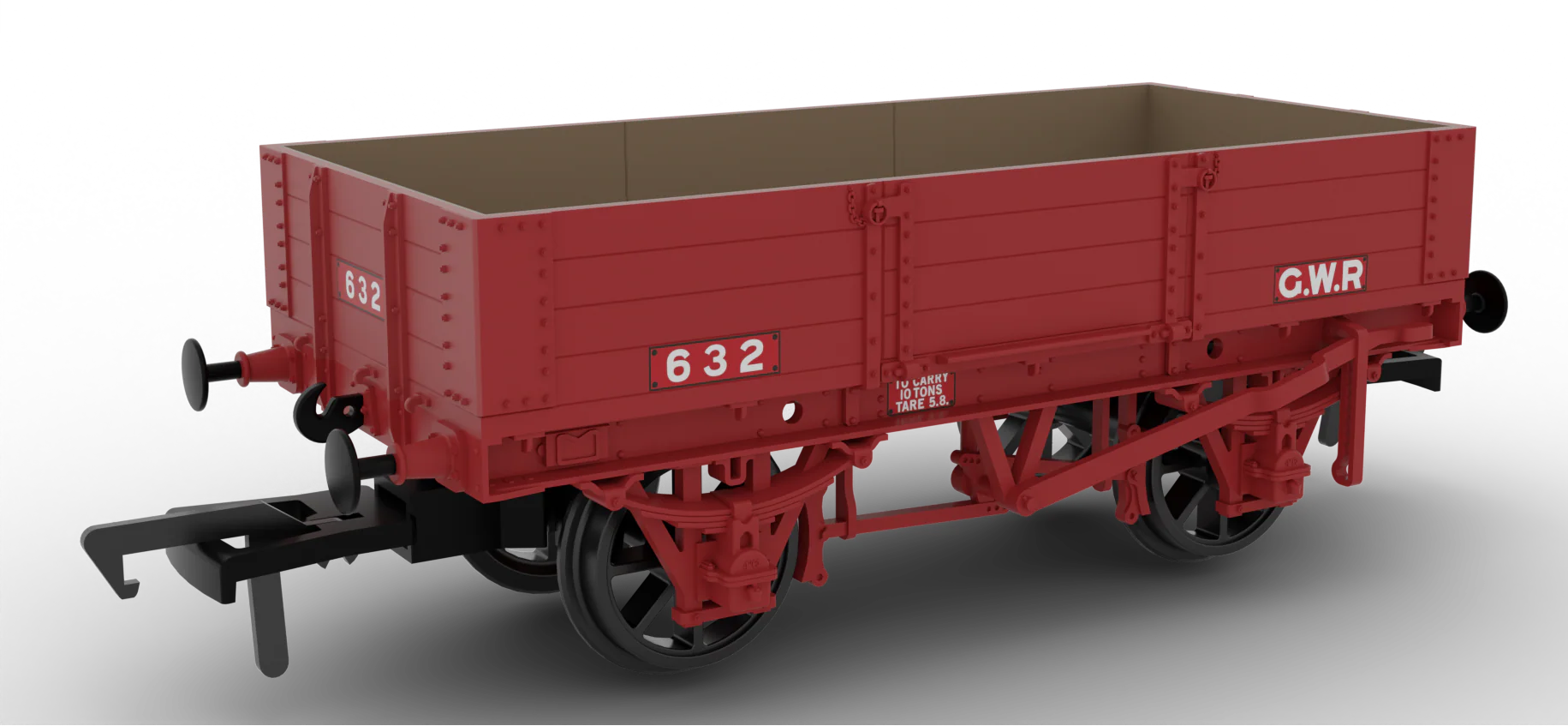 925012 Dia. O21 Four-Plank Open GWR Red (number plates) No.632