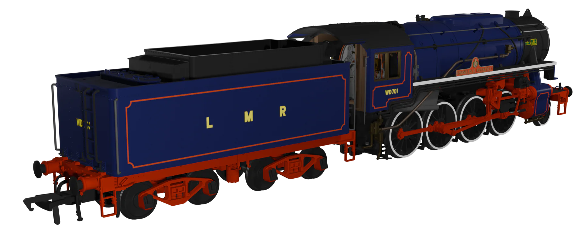 926012 USATC S160 2-8-0 'Franklin D. Roosevelt' Longmoor Military Railway Blue No.WD701 Steam Locomotive - Image 4