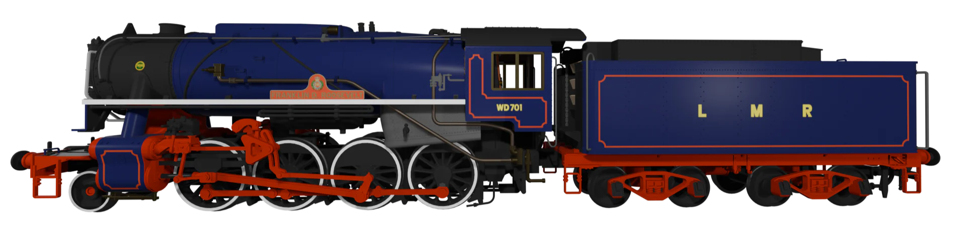 926012 USATC S160 2-8-0 'Franklin D. Roosevelt' Longmoor Military Railway Blue No.WD701 Steam Locomotive - Image 5