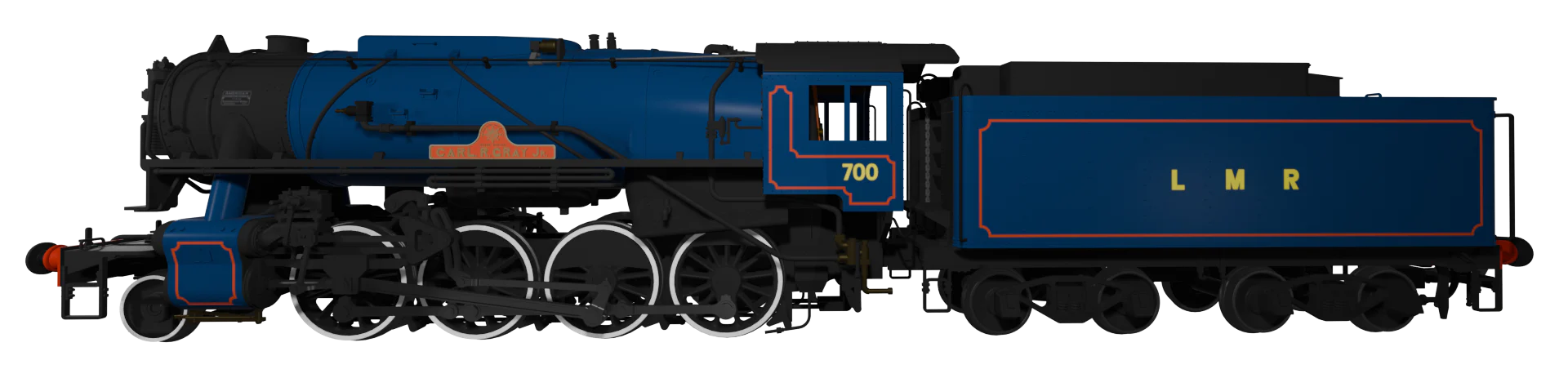 926005 USATC S160 2-8-0 Major General Carl R Gray Jr LMR Blue No.700 Steam Locomotive - Image 4