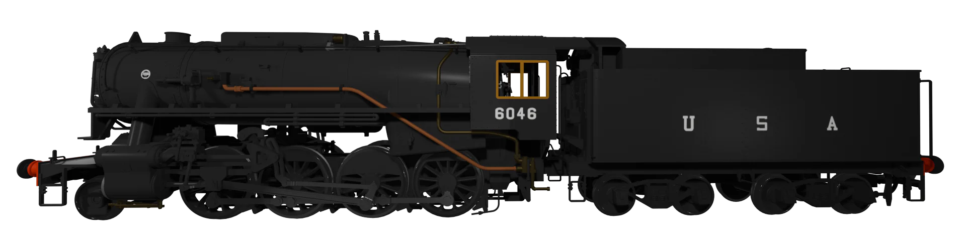 926507 USATC S160 2-8-0 Black U.S.A on Tender No.6046 (as Preserved) Steam Locomotive - DCC Sound - Image 4