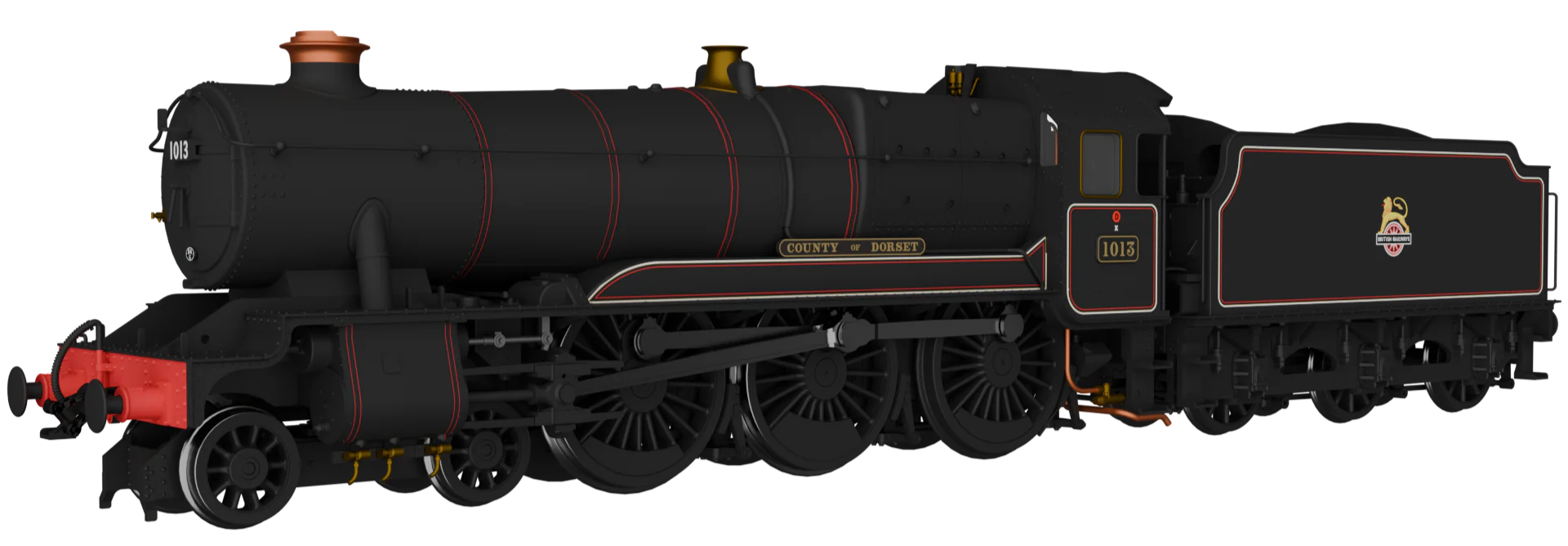 954005 GWR County No.1013 'County of Dorset' BR Lined Black Early Crest Steam Locomotive