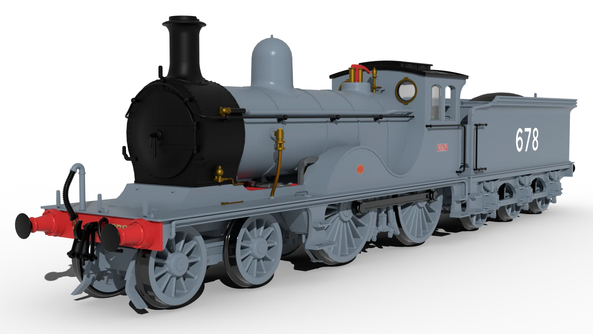 959515 SECR G Class 4-4-0 No.678 - SECR Grey Steam Locomotive - DCC Sound