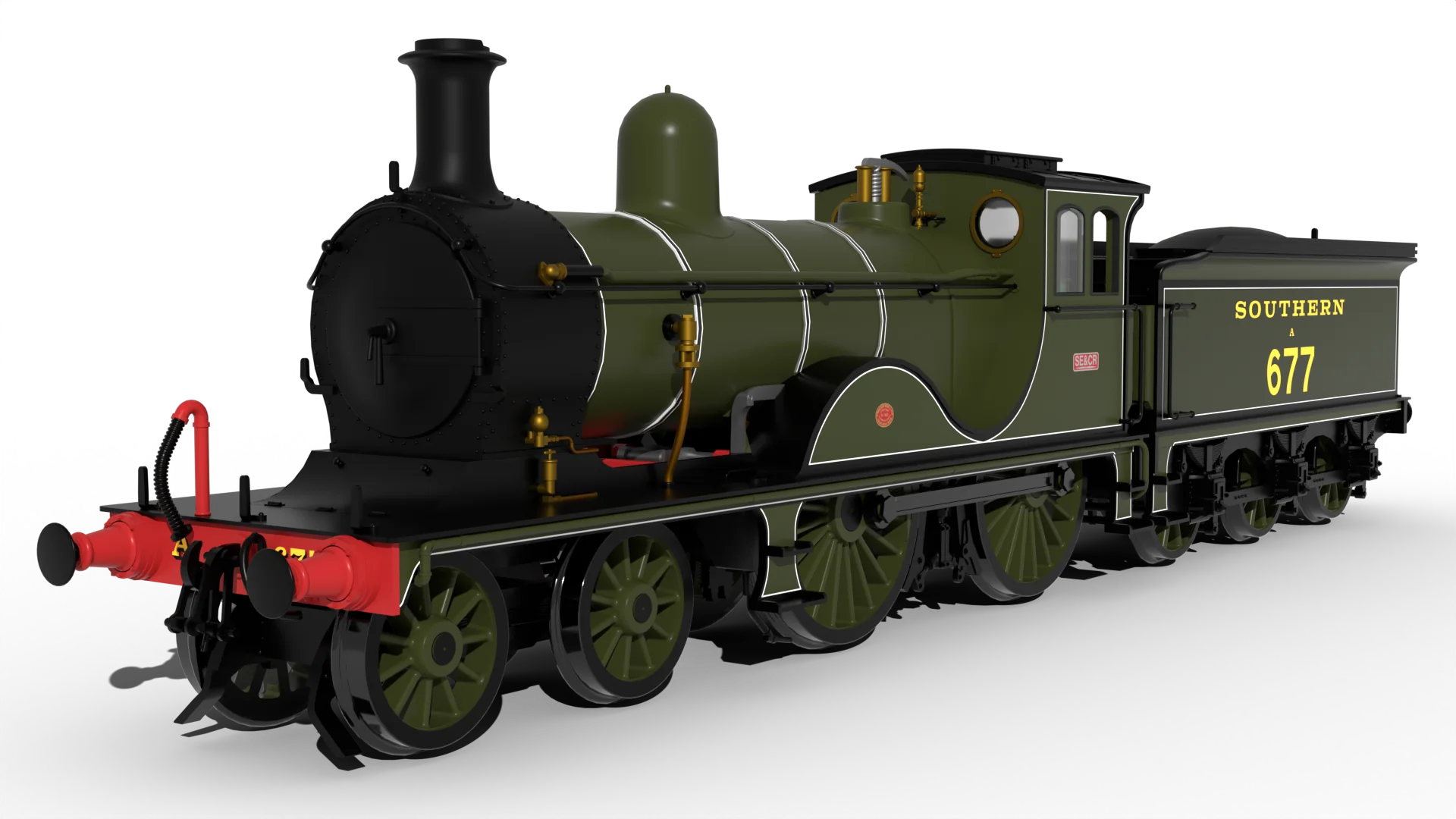 959017 SECR G Class 4-4-0 No.A677 - SR Lined Olive Green Steam Locomotive