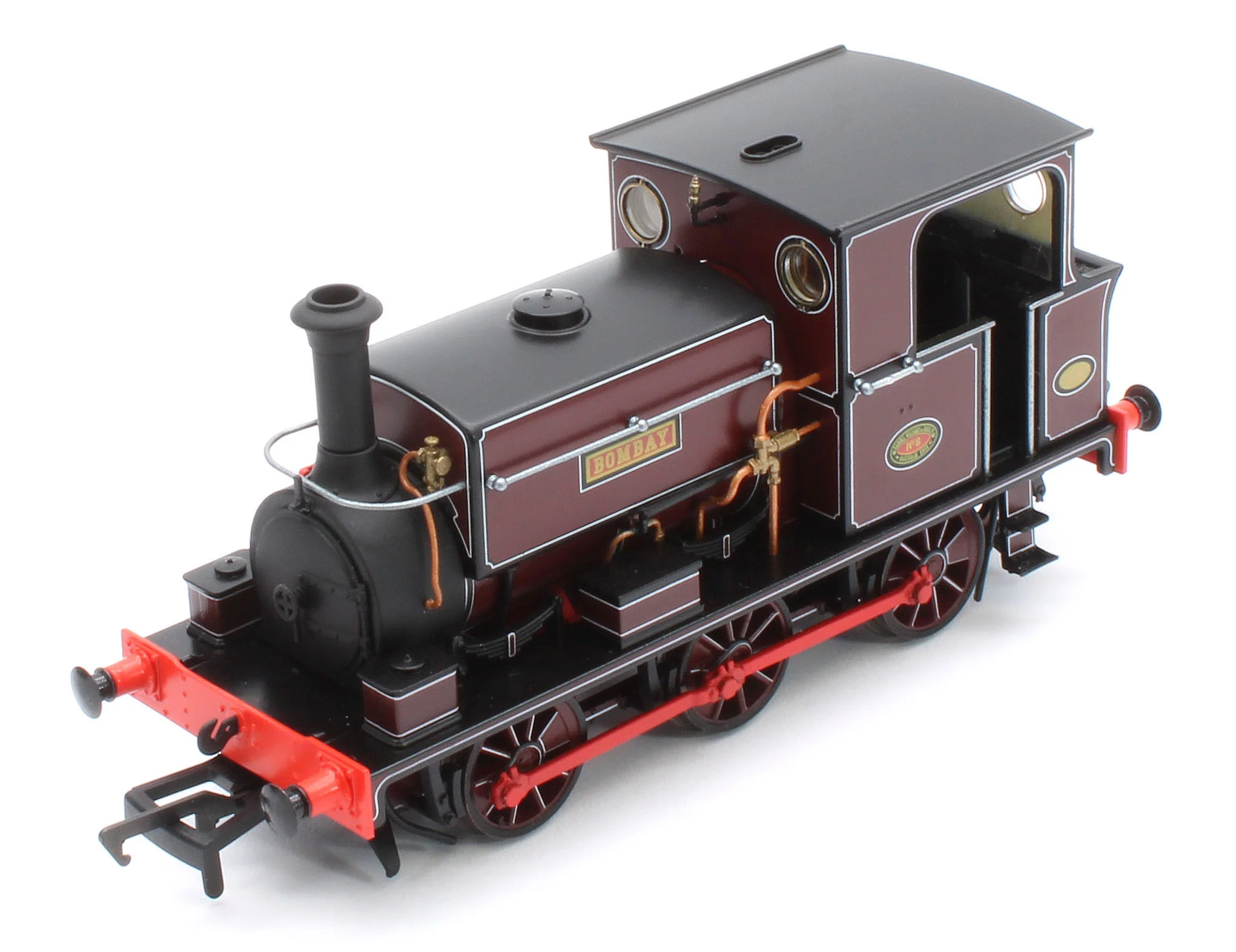 960007 Manning Wardle L Class 'Bombay' in Lined Red 0-6-0ST Steam Tank Locomotive - Image 11