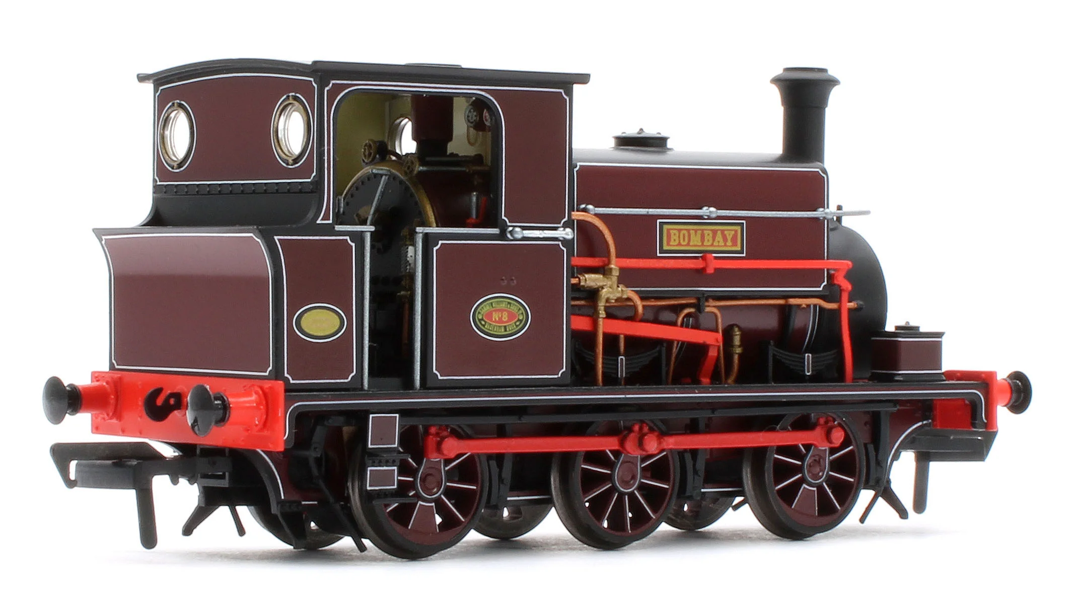 960007 Manning Wardle L Class 'Bombay' in Lined Red 0-6-0ST Steam Tank Locomotive - Image 4