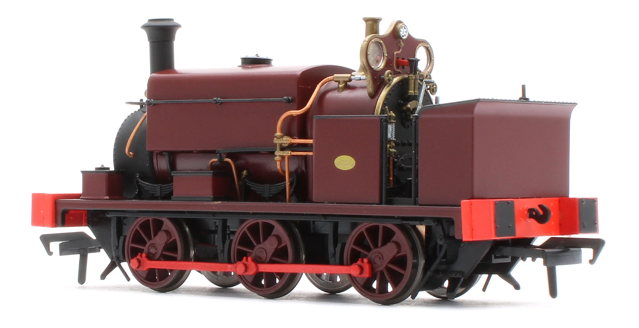 960008 Manning Wardle L Class Unnumbered in Plain Red 0-6-0ST Steam Tank Locomotive - Image 3