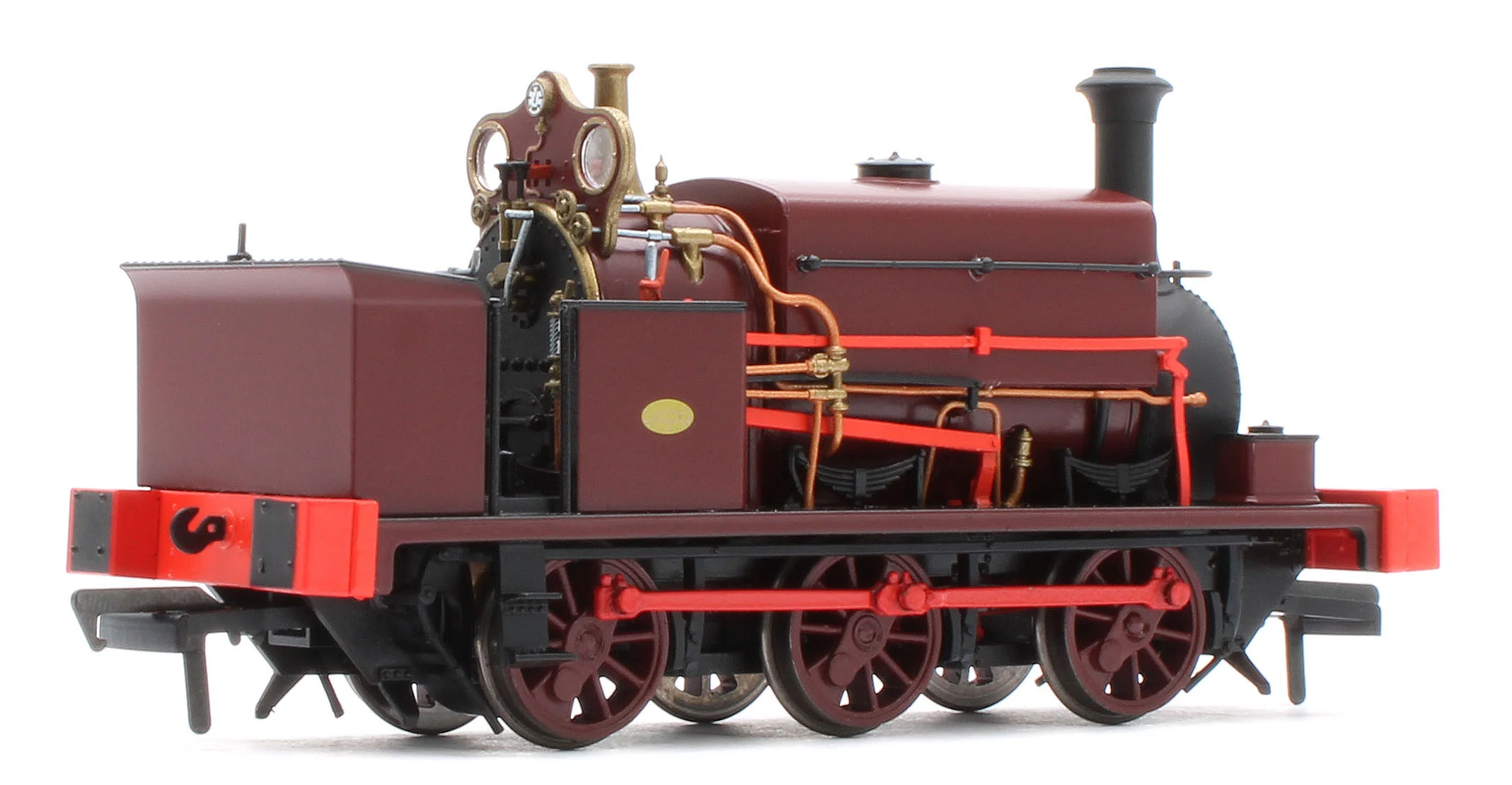 960008 Manning Wardle L Class Unnumbered in Plain Red 0-6-0ST Steam Tank Locomotive - Image 4