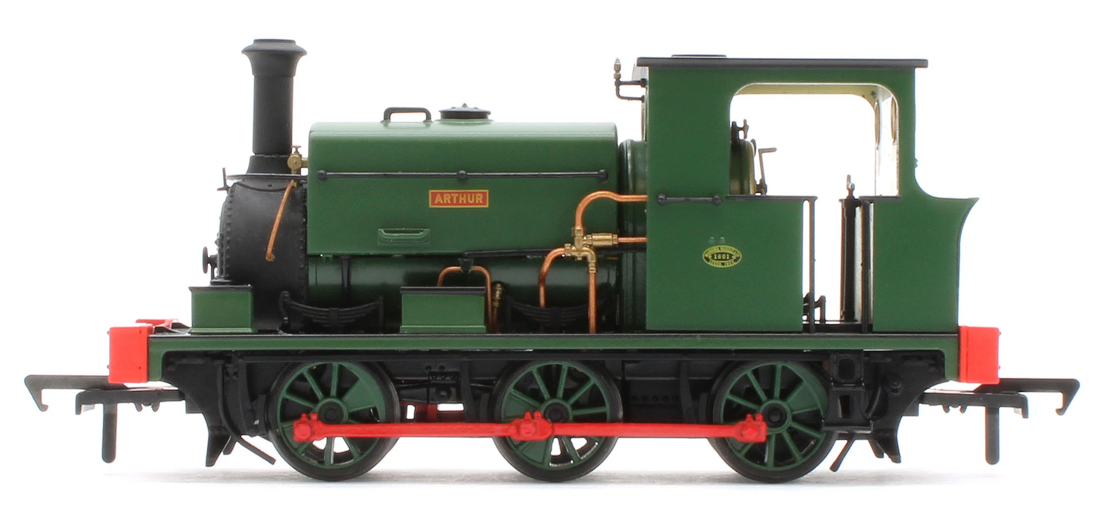 960502 Manning Wardle L Class 'Arthur' in Plain Green 0-6-0ST Steam Tank Locomotive - DCC Sound - Image 2