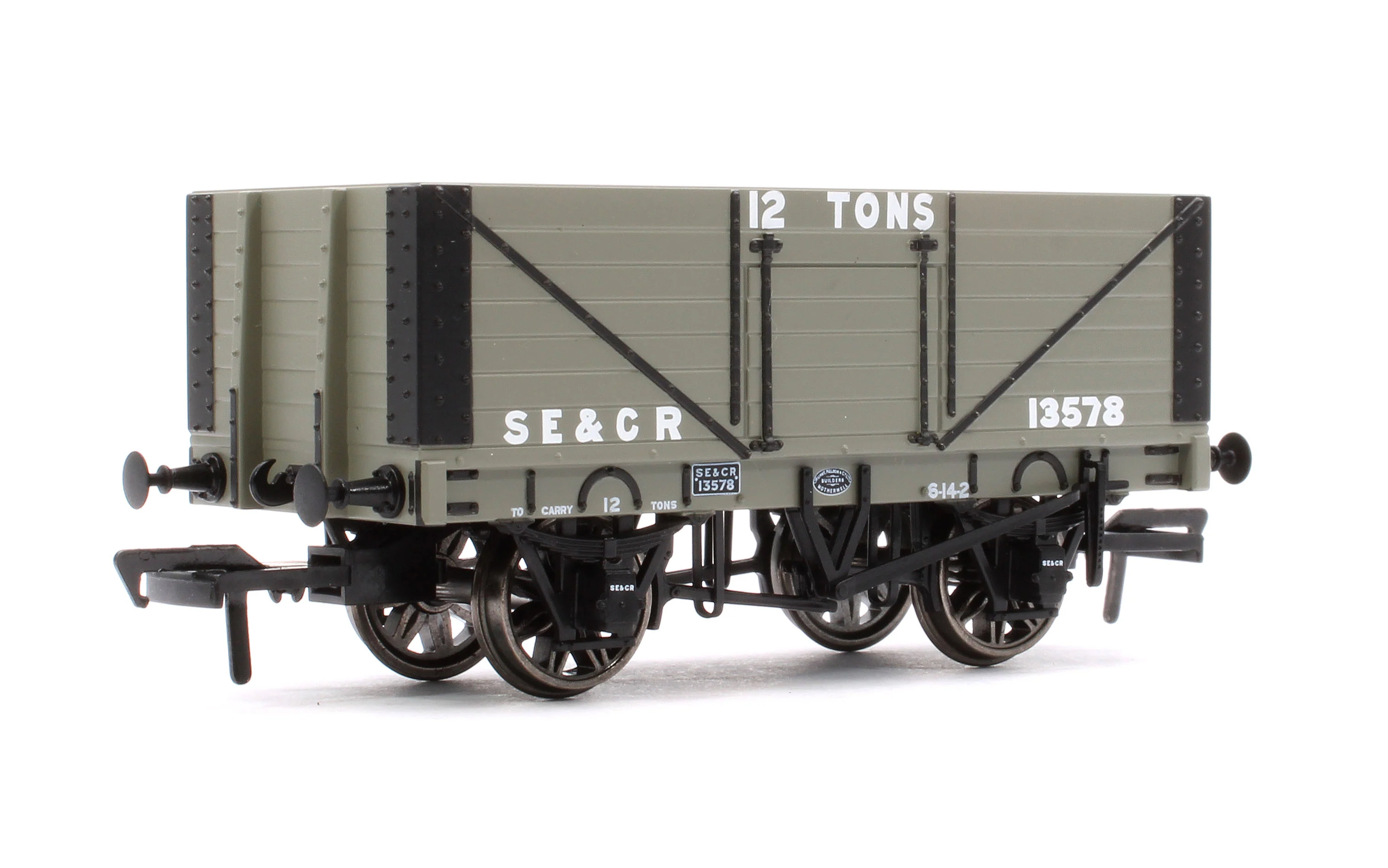 967401 SECR 12T 7 Plank Mineral Wagon (SR Dia.1357) SECR (Early) No.13578 - Image 3
