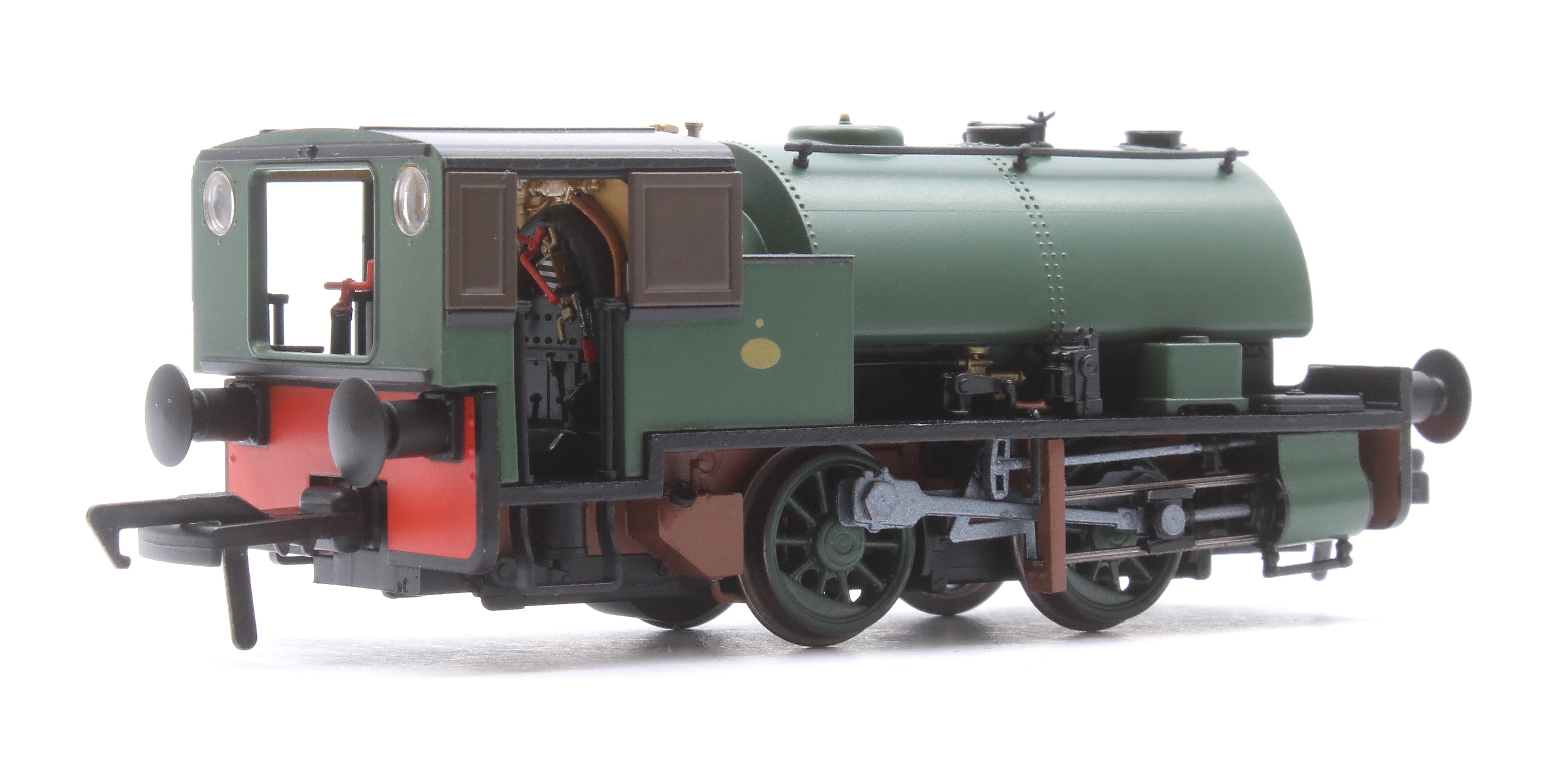 968503 Port of Par Bagnall - Unlined Dark Green Steam Locomotive - DCC Sound - Image 3