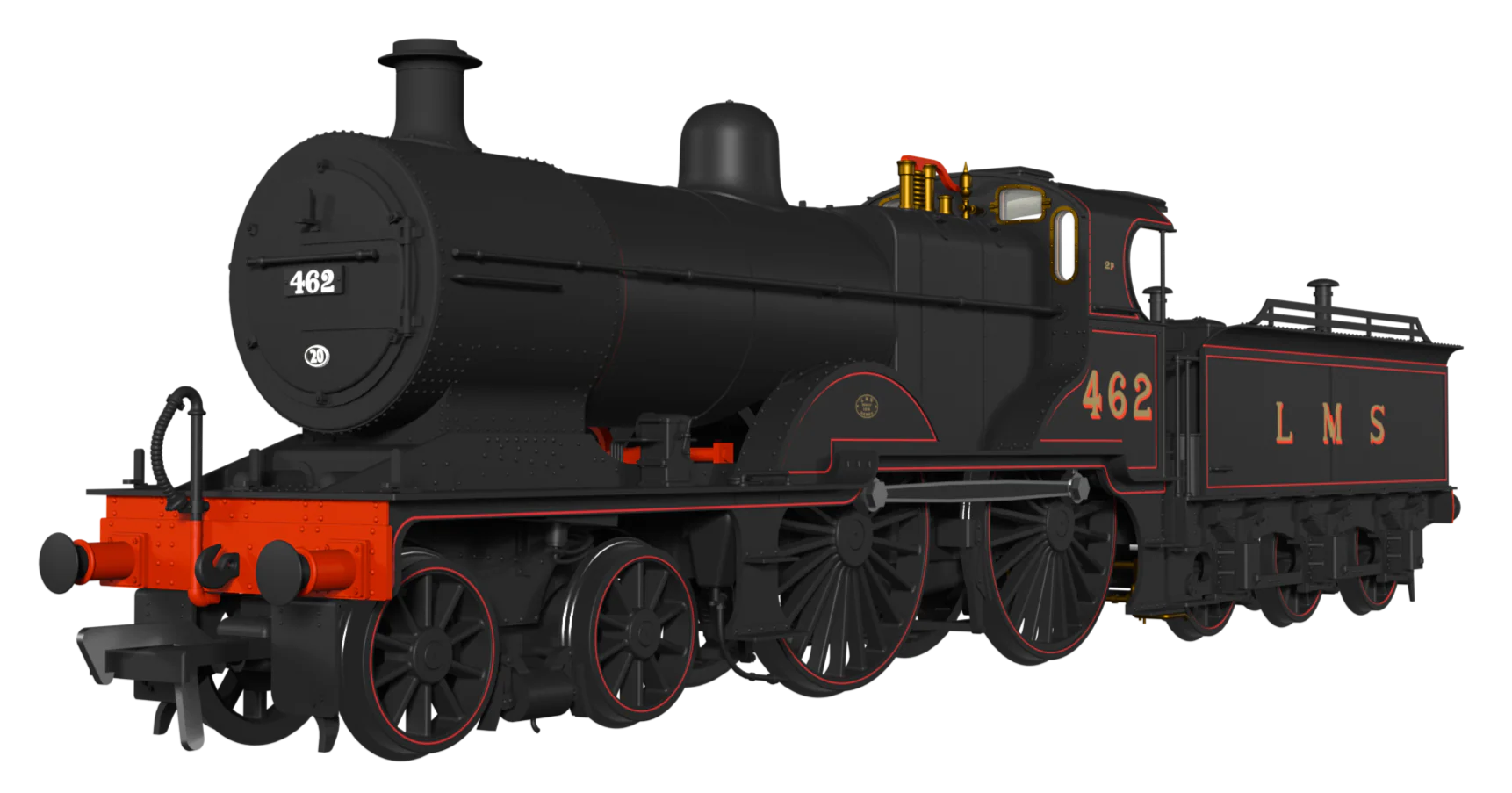 974007 Midland Railway 483 Class 4-4-0 LMS Lined Black No.462 Steam Locomotive