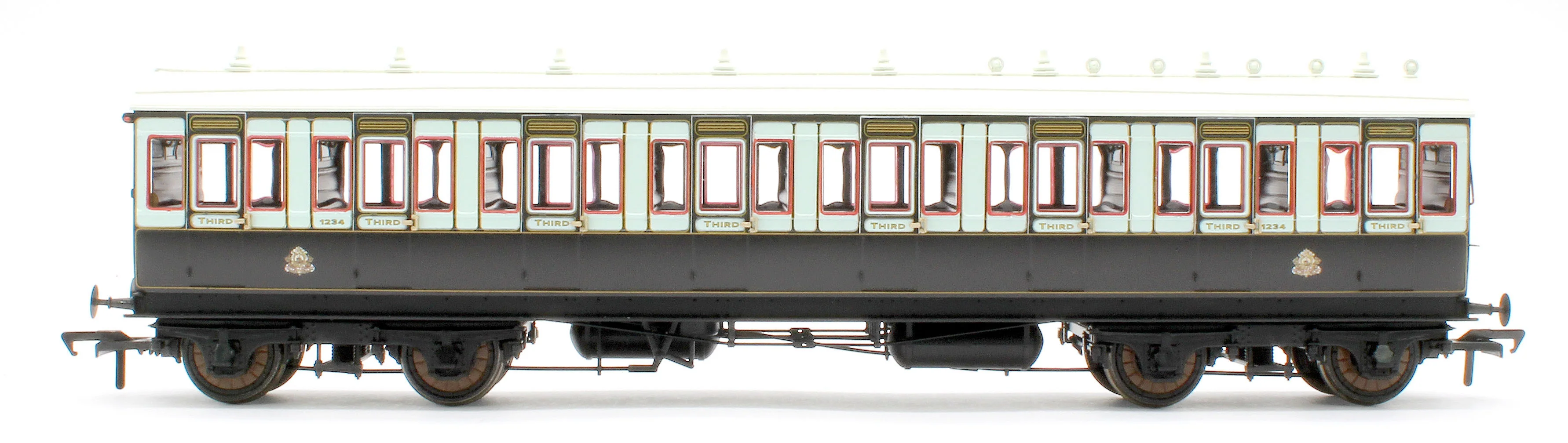 978009 48' LNWR ‘Evolution’ Bogie Coach Non-Corridor Carriage No.7981, No.1234 & No.2914 3-Pack - Image 7