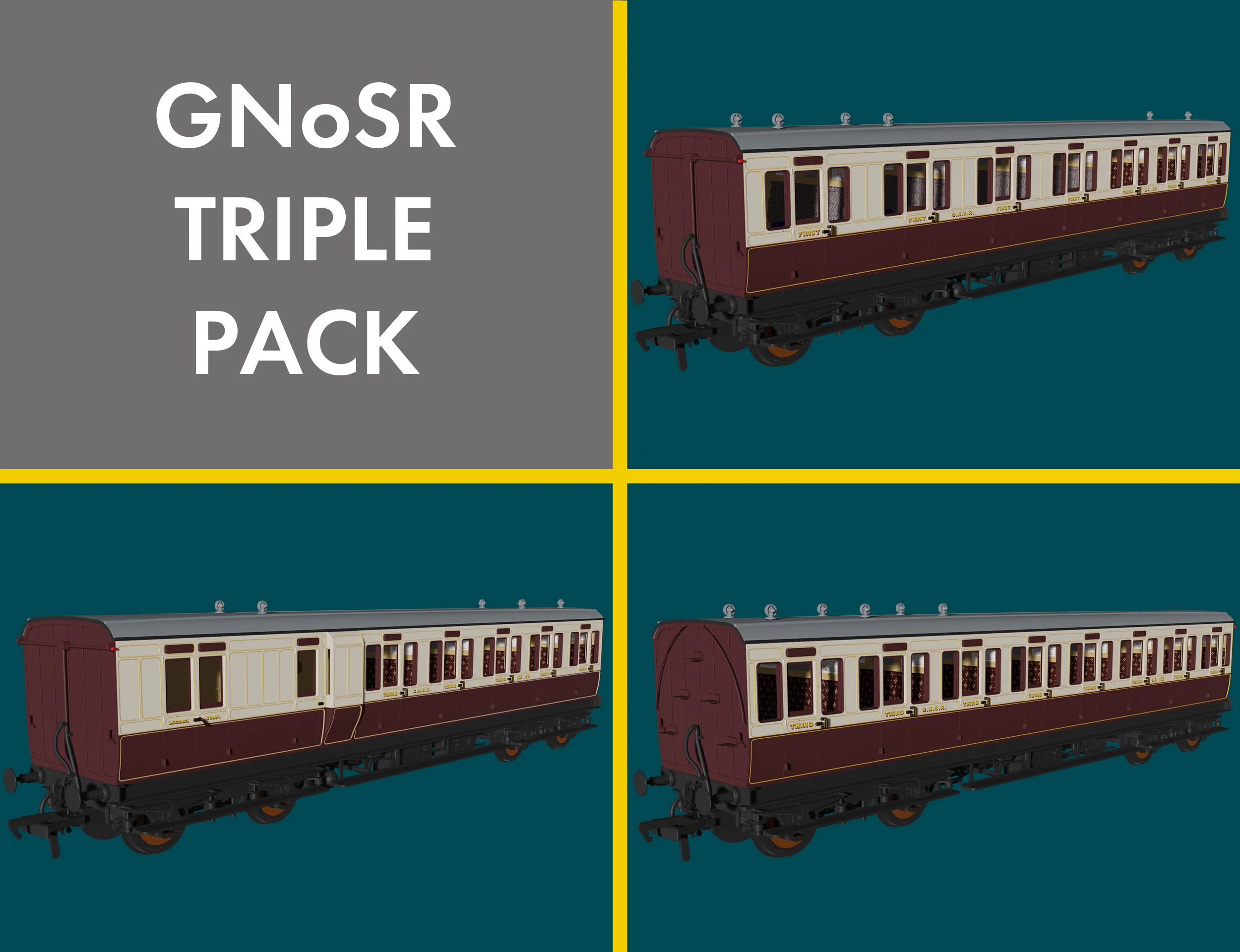 978207 Evolution' 48' GNoSR Non-Corridor Carriage No.69, 112 & 60 Triple Pack - Image 6