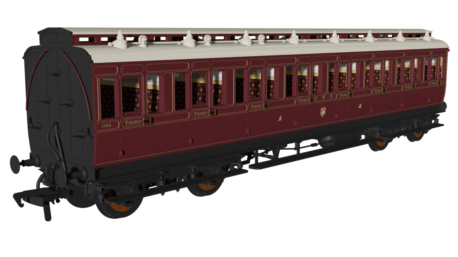 978249 GWR Lined Crimson Lake 'Evolution' Non-Corridor Third No.1155