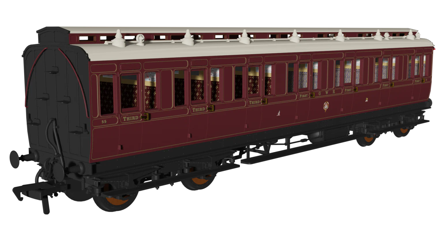 978250 GWR Lined Crimson Lake 'Evolution' Non-Corridor Composite No.55