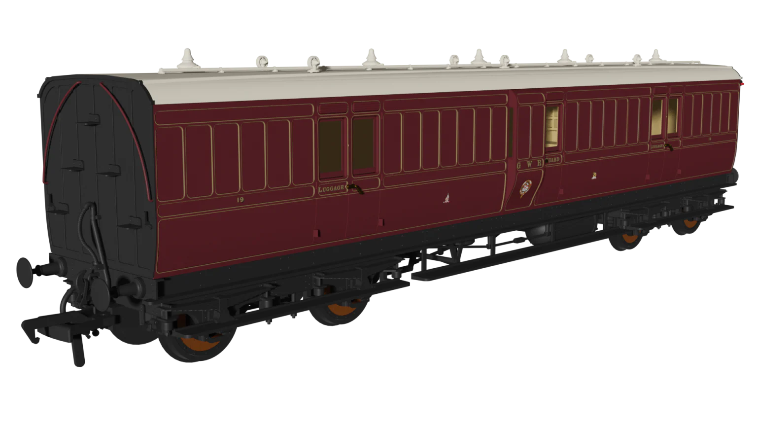 978252 GWR Lined Crimson Lake 'Evolution' Non-Corridor Full Brake No.19