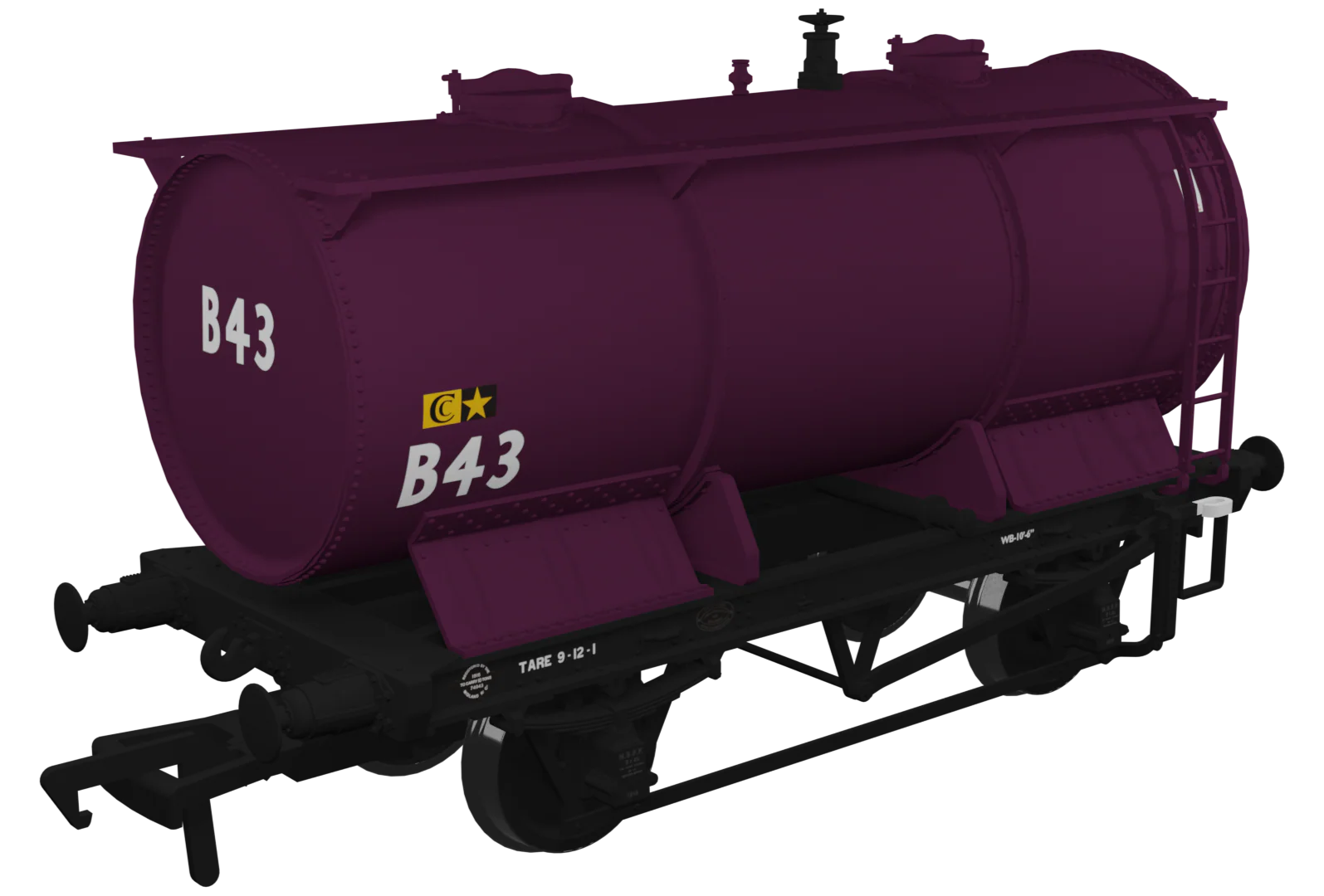 981011 Chemical Tank Wagon - Molasses Tank - BSC Unbranded No.B43