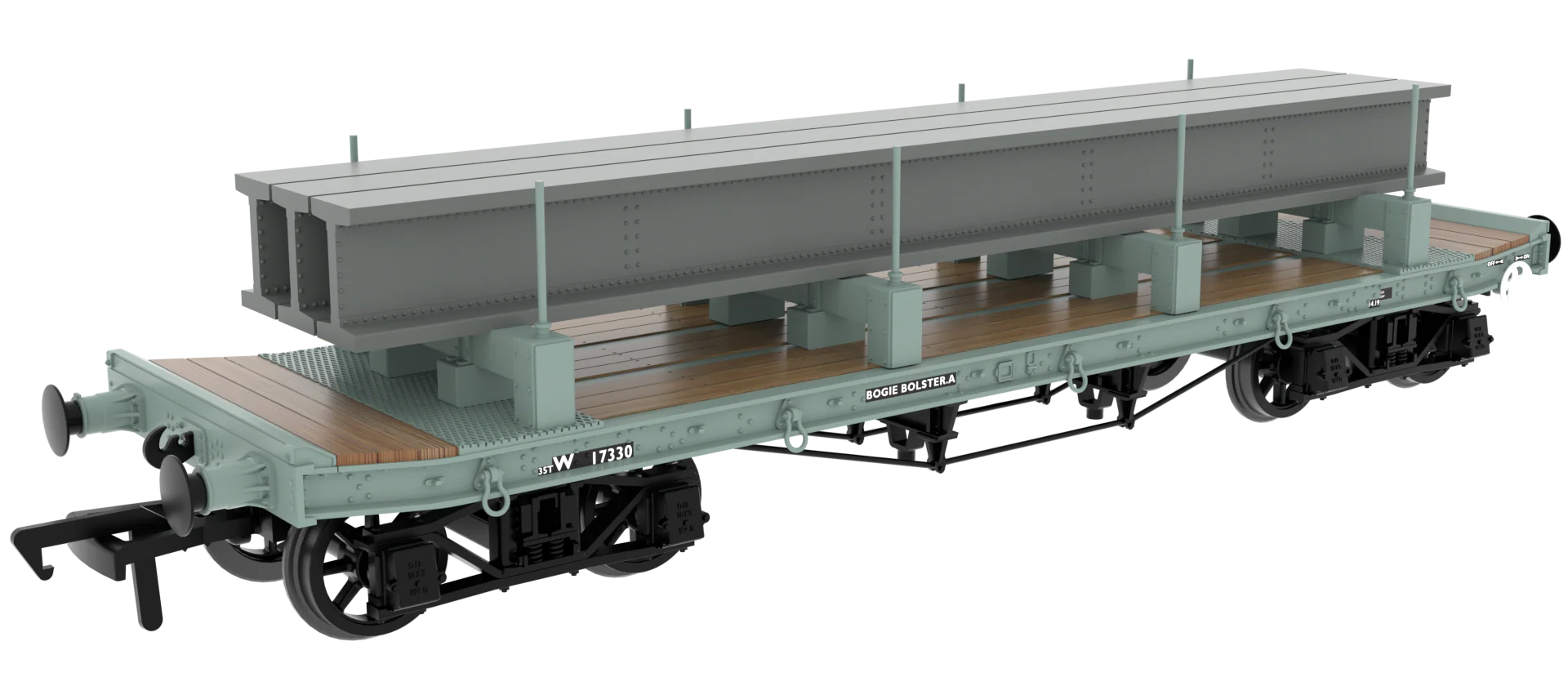985016 WD 35T Rectank No.W17330 BR Grey (Girder Load on Bolster)