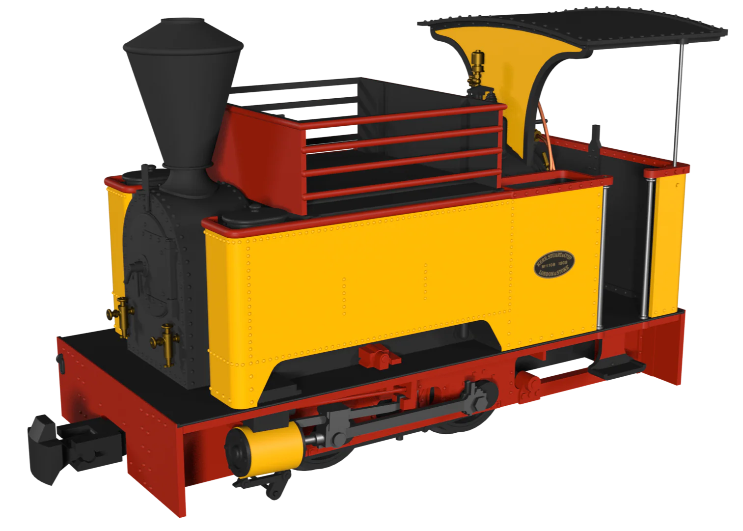 986508 Sirdar Class 0-4-0 Kerr, Stuart & Co. Long-Tank Plain Yellow Steam Locomotive - DCC Fitted - Image 2