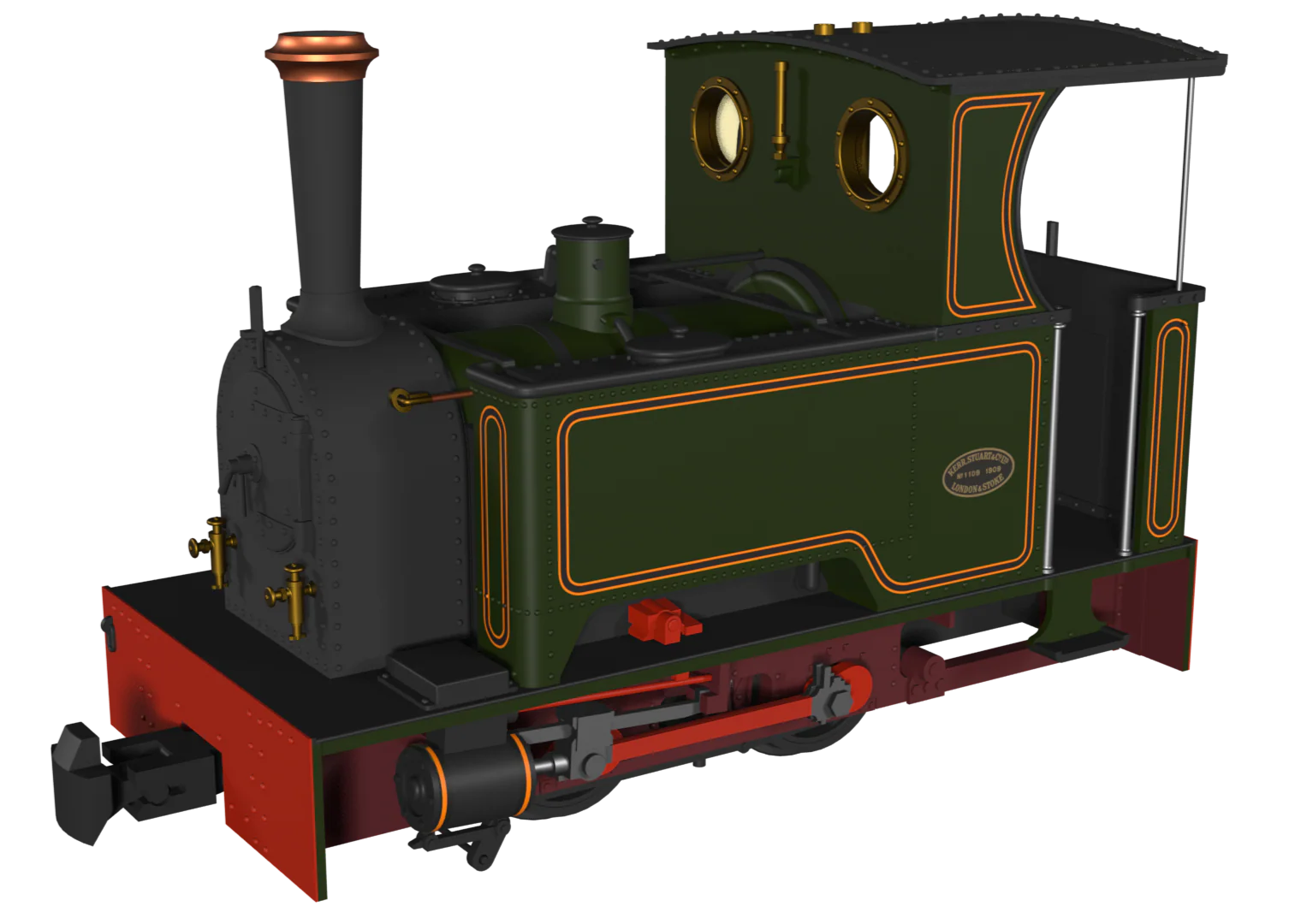 986204 Sirdar Class 0-4-0 Kerr, Stuart & Co. Short-Tank 'What If' - Lined Green Steam Locomotive