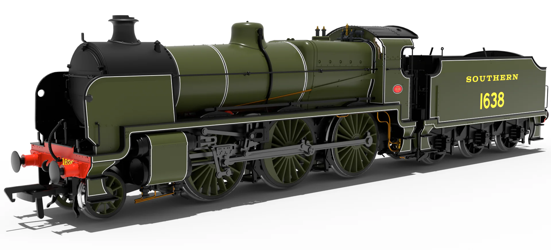 992003 SR U Class 2-6-0 No.1638 - SR Lined Olive Steam Locomotive
