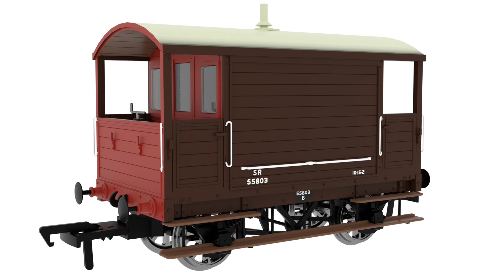 994006 LBSC 4 Wheel Brake Van - SR (Post-36) No.55803