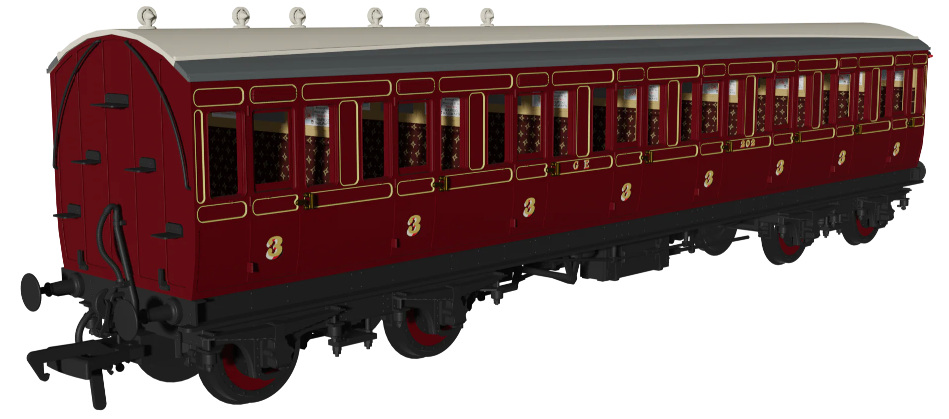 978143 ‘Evolution’ 48’ Great Eastern Railway Crimson No.1041, 202 & 136 Triple Pack - Image 3