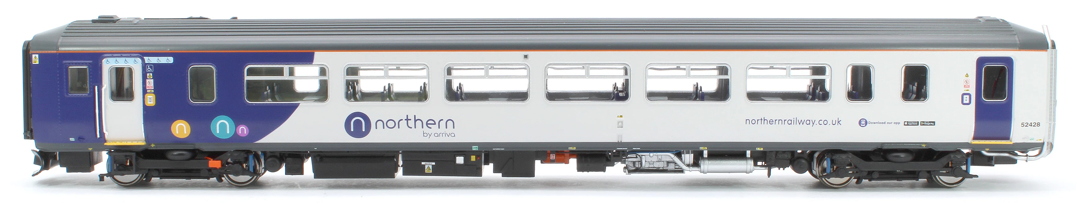 RT156-412 Class 156 Northern White Livery 2 Car DMU '156428' - Image 9