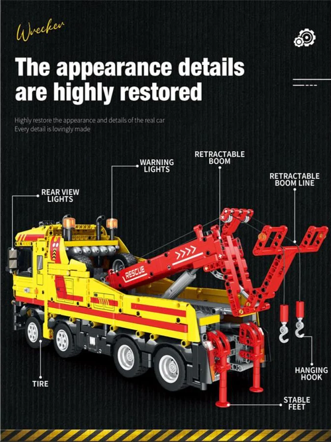 22012 RC Rescue Truck 1910pc Construction Set - Image 4