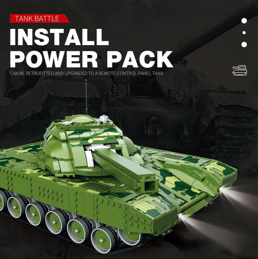 55026 RC Canon Firing Tank 1516pc Construction Set - Image 2
