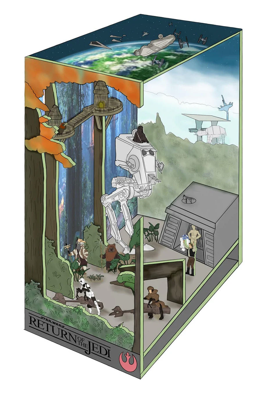 00546 Star Wars Battle of Endor Tiny Adventures Model Kit