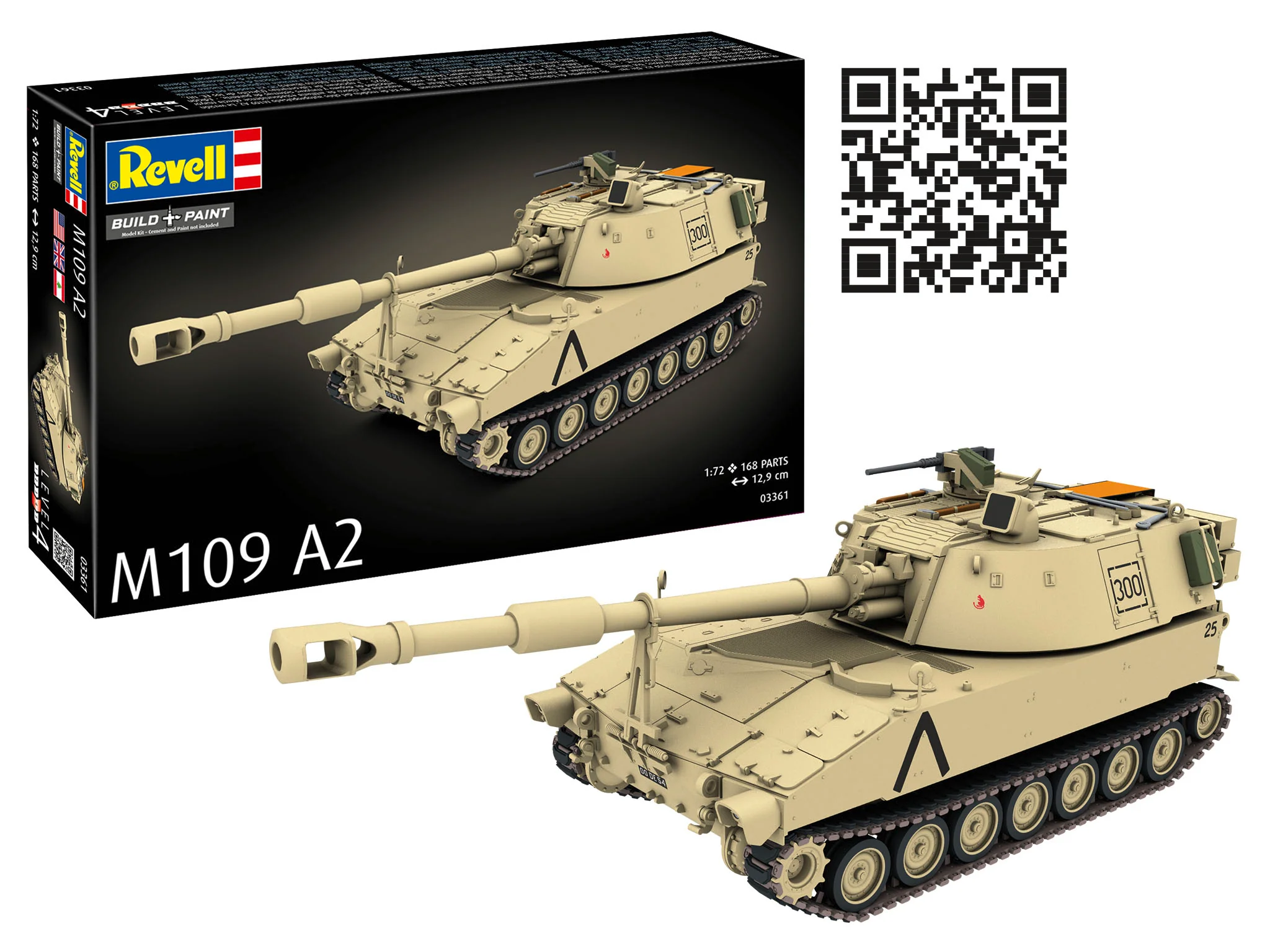 03361 US M109 A2 Tank Model Kit - Image 2