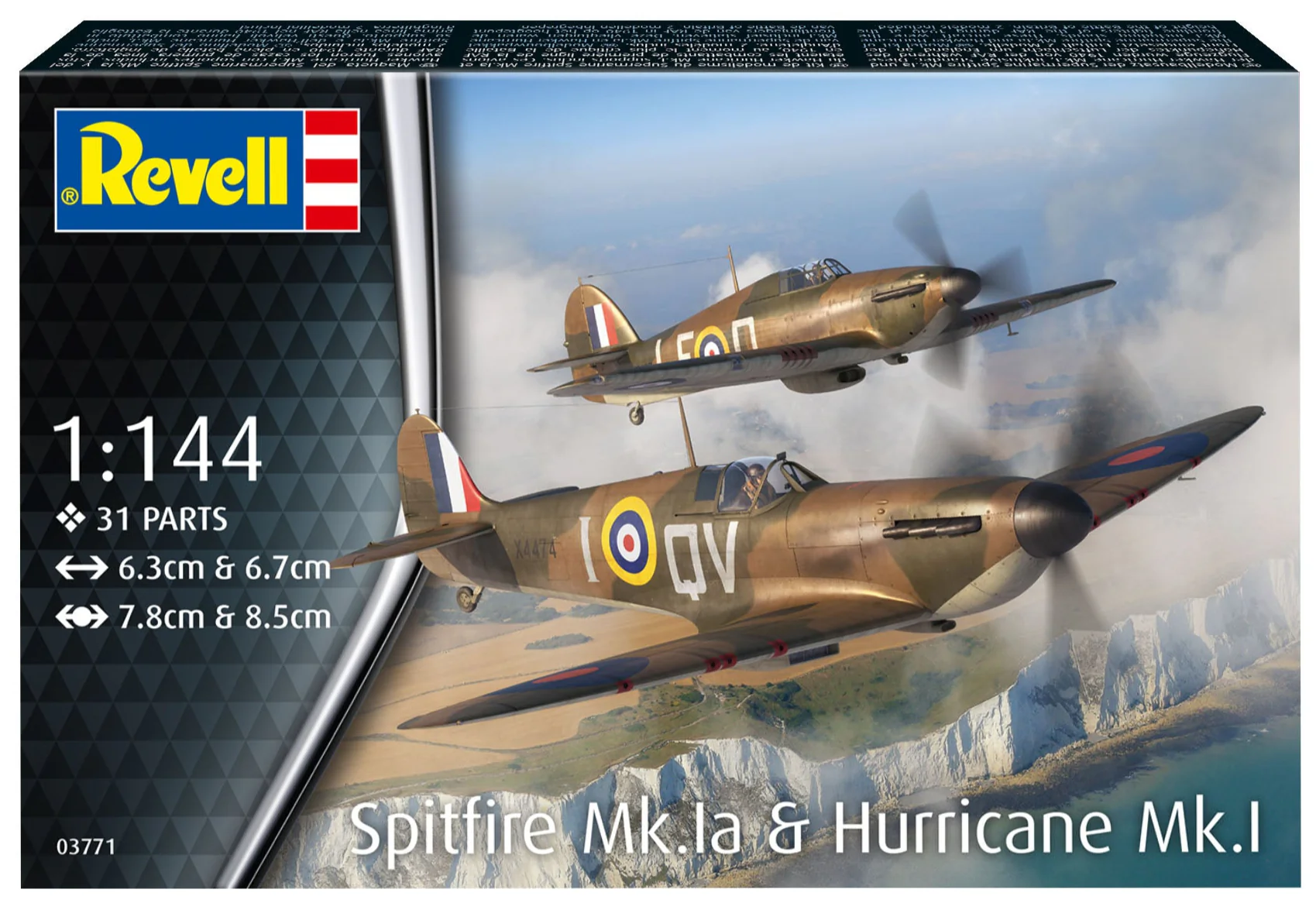 03771 Supermarine Spitfire Mk.Ia & Hawker Hurricane Mk.I Model Kit - Image 11