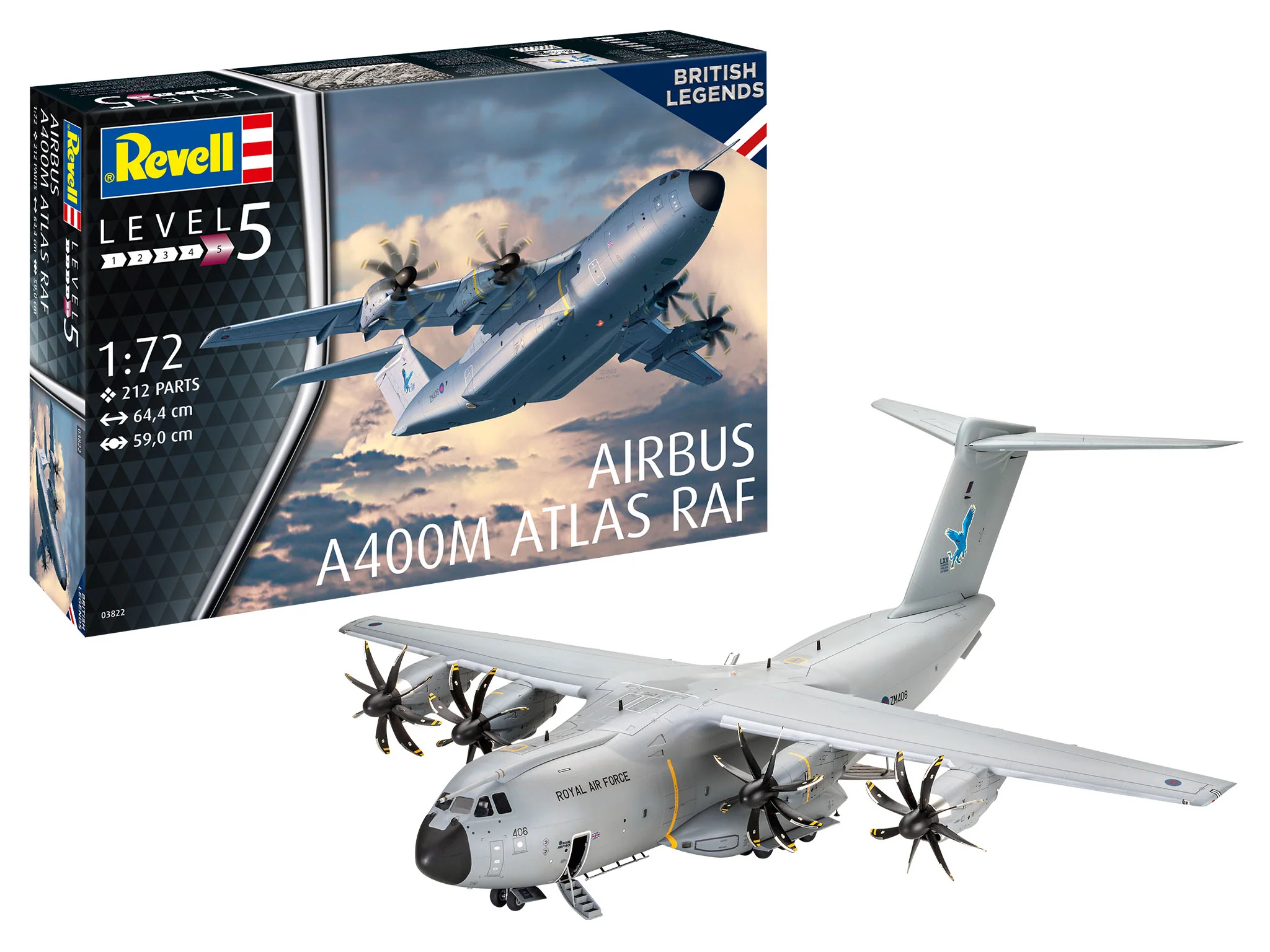 03822 British Airbus A400M Atlas RAF (1:72 Scale) Model Kit