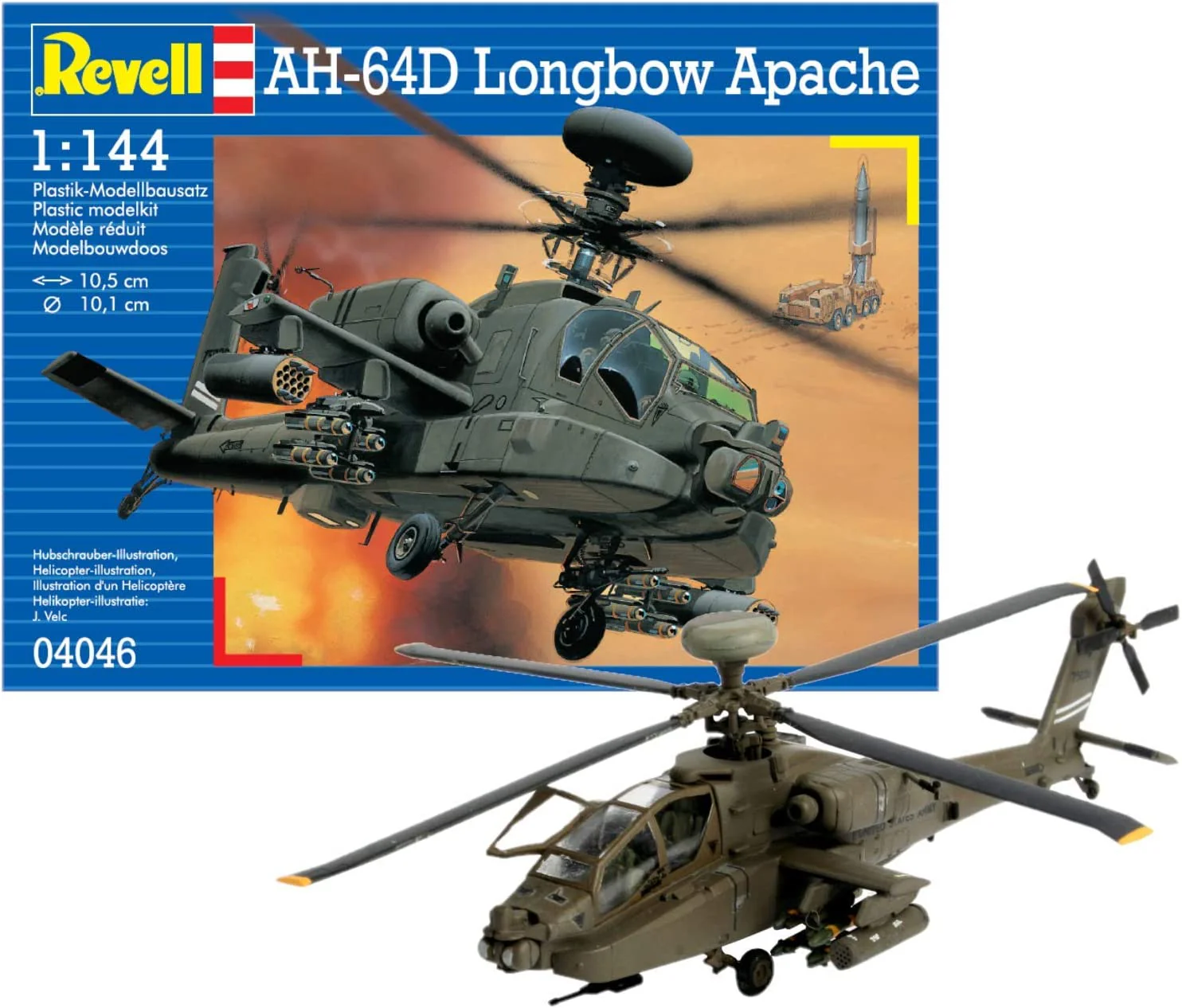 04046 US AH-64D Longbow Apache (1:144 Scale) Model Kit