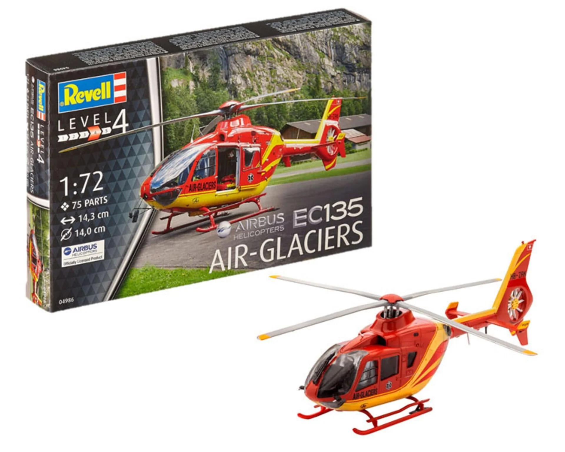 04986 Airbus Helicopters EC135 "Air-Glaciers" Model Kit