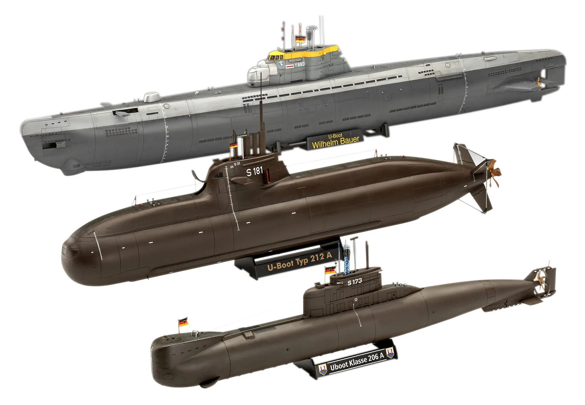 05186 70 years of the German Armed Forces: Wilhelm Bauer, Type 206A, Class2 Model Kit - Image 2