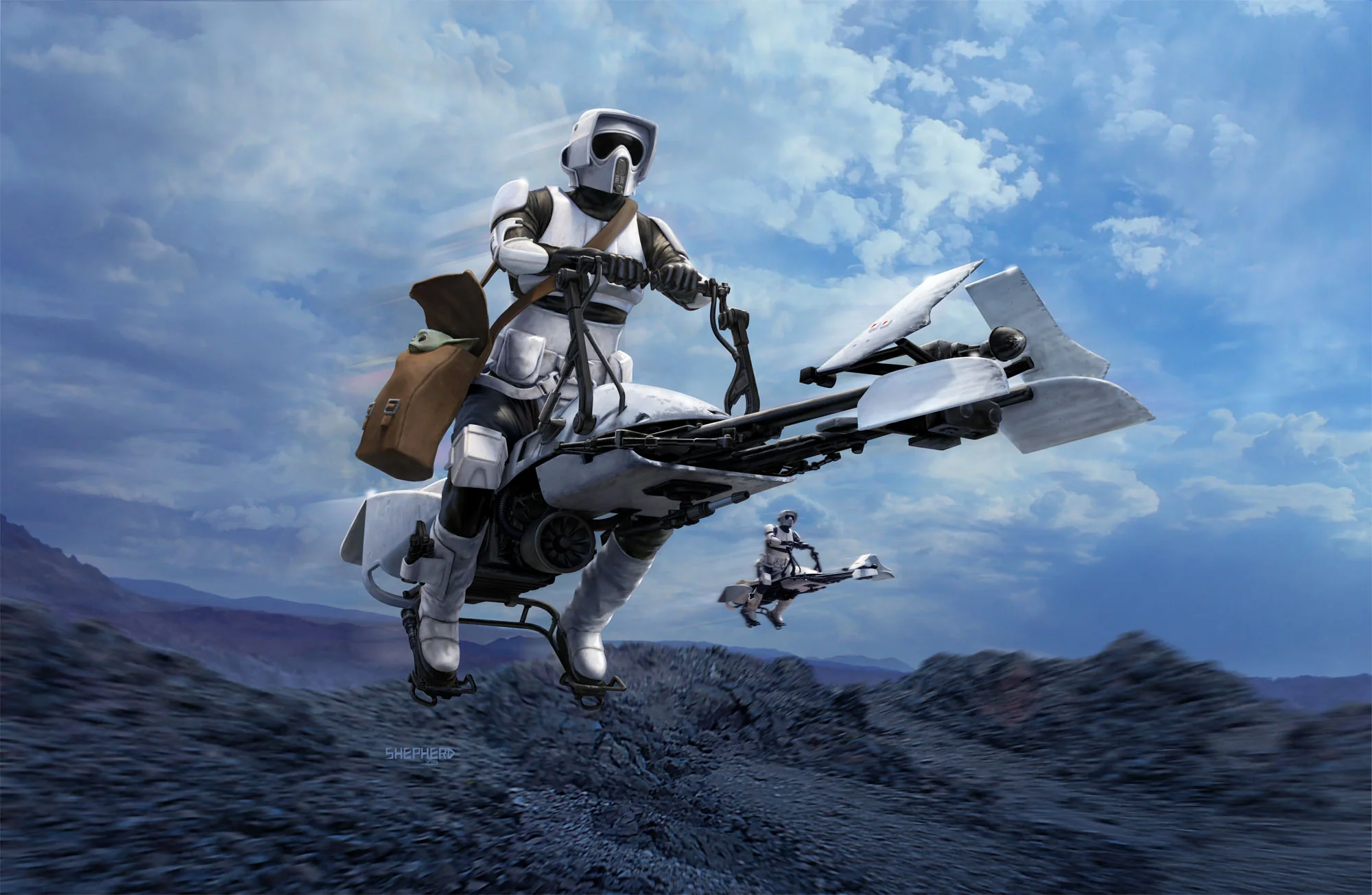 06786 Star Wars The Mandalorian Speeder Bike Model Kit - Image 8