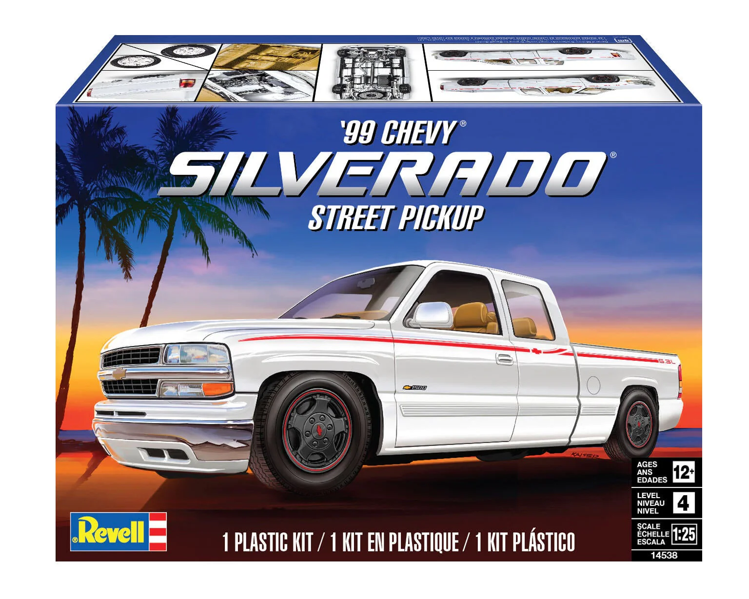 14538 1999 Chevy® Silverado® Street Pickup Model Kit - Image 8