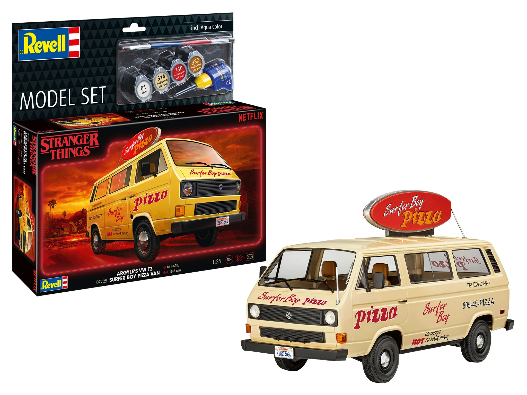 67725 Model Set VW T3 Bus "Surfer Boy": Stranger Things Model Kit - Image 2