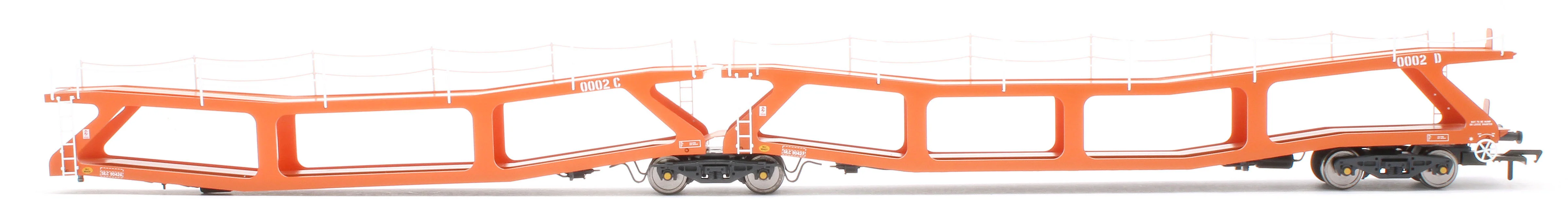 RT-OO-CAR4-403A Quad set Cartic-4 car carrier - Silcock and Collings orange (set A) - Image 6