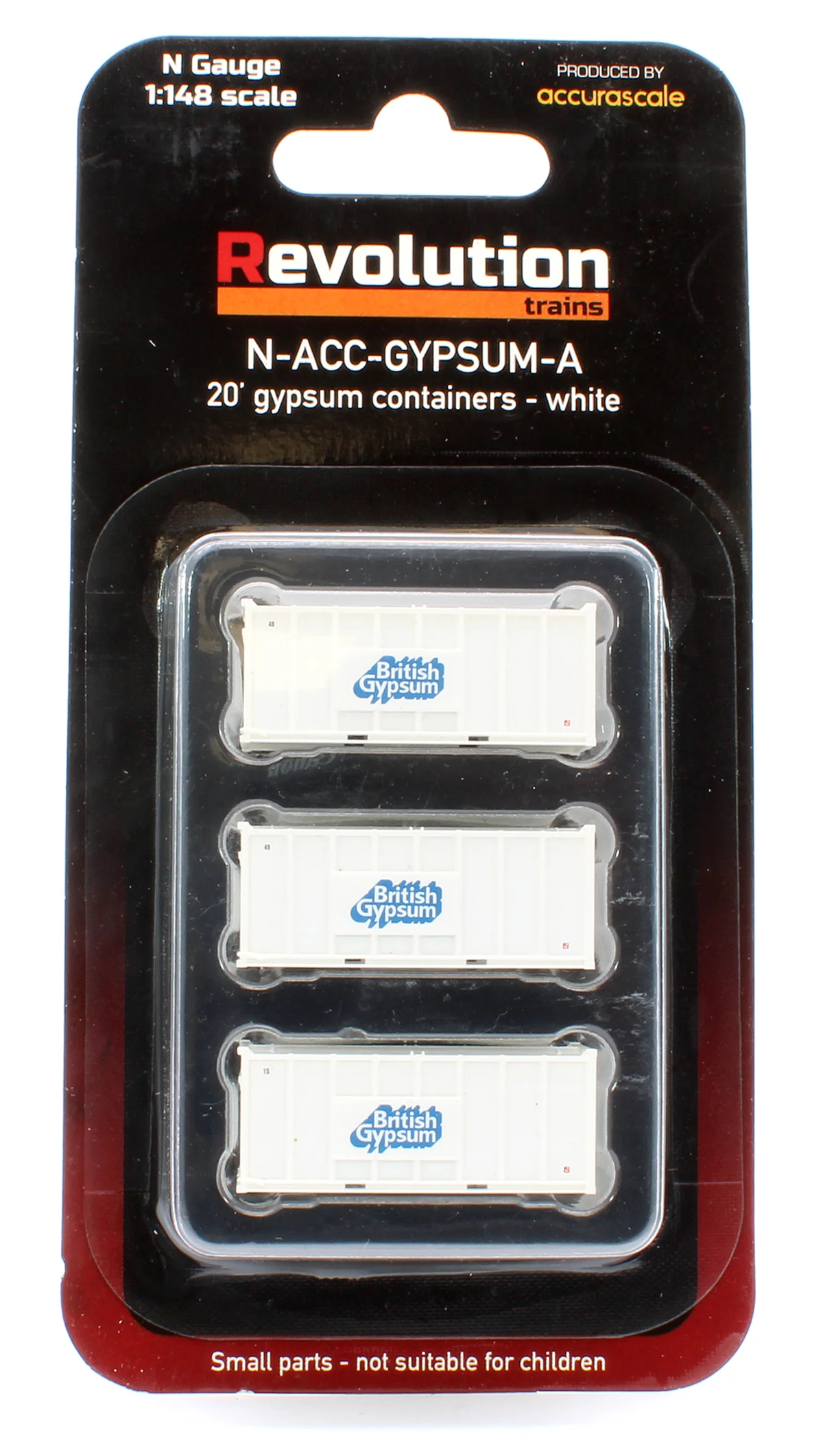 N-ACC-GYPSUM-A Pack of 3 Gypsum 20' Containers - White Containers