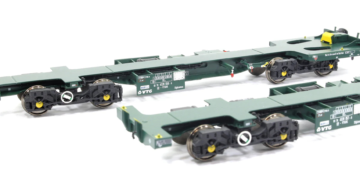 Ecofret FWA Container Flat Twin Set - VTG green (as used by Freightliner) - Image 2