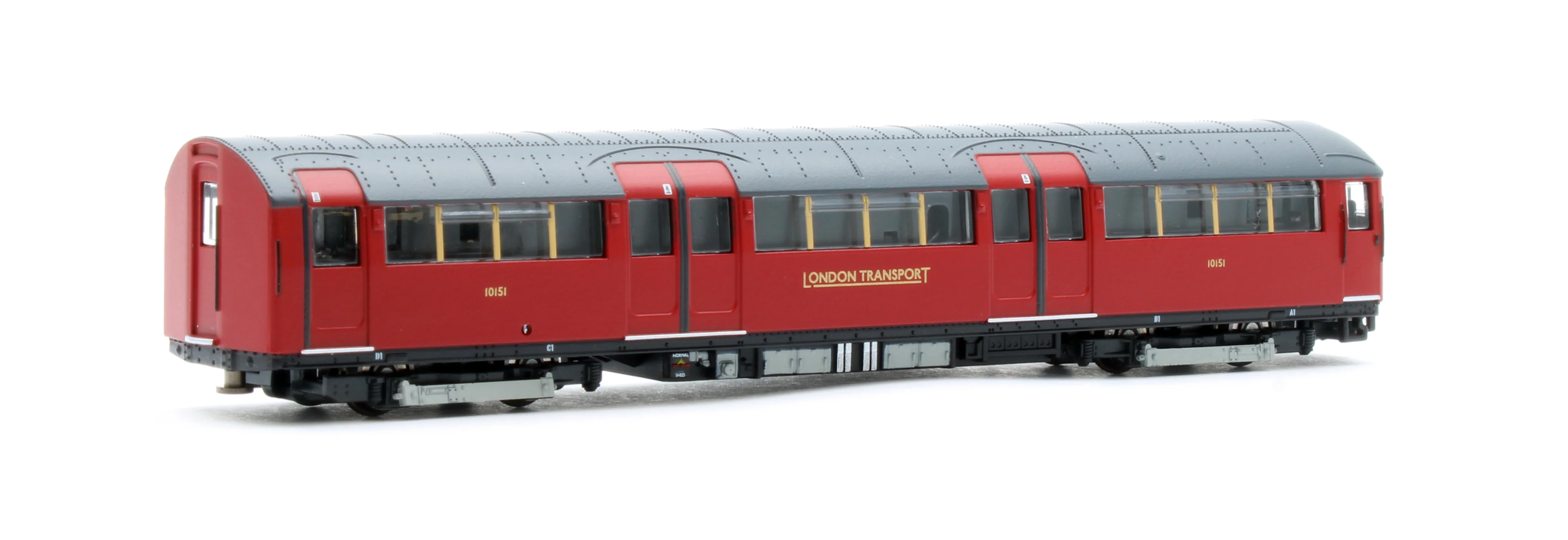 RT-N-LU1938-MAR301C 1938 Tube Stock - London Transport (Gold Branding) Maroon “Rail Red” (Cream Window Bars) Set C (Northern & Bakerloo Line) 3-Car EMU - Image 5