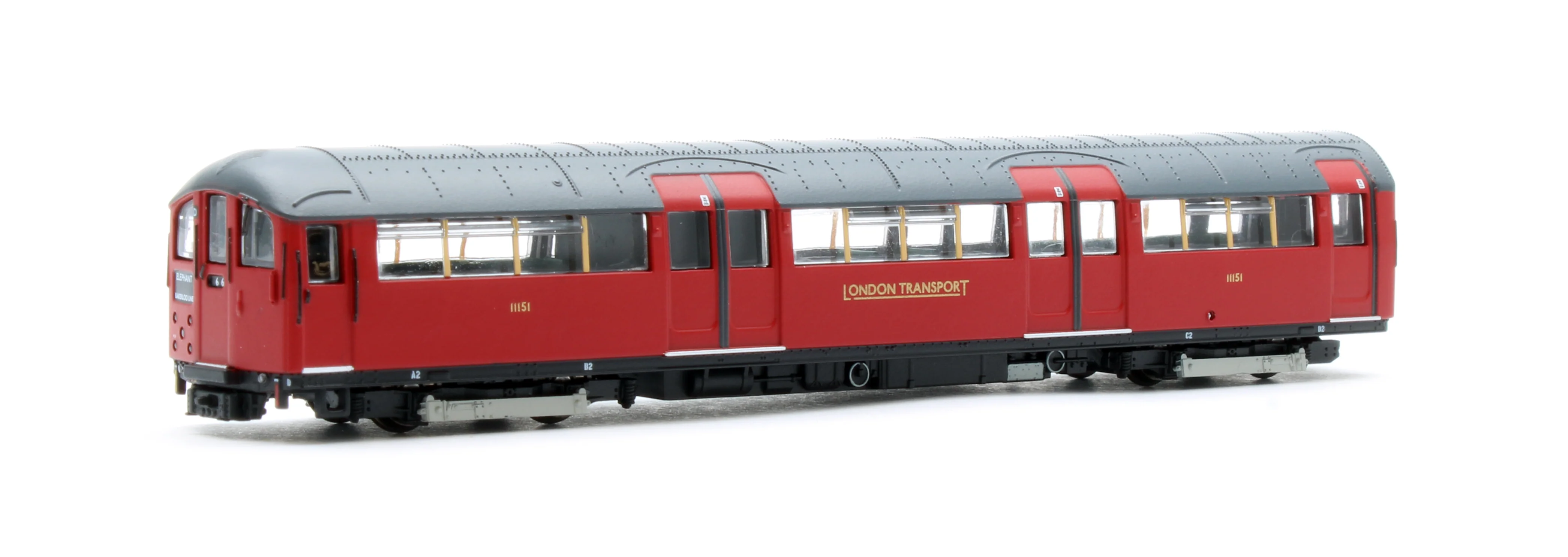 RT-N-LU1938-MAR301C 1938 Tube Stock - London Transport (Gold Branding) Maroon “Rail Red” (Cream Window Bars) Set C (Northern & Bakerloo Line) 3-Car EMU - Image 7