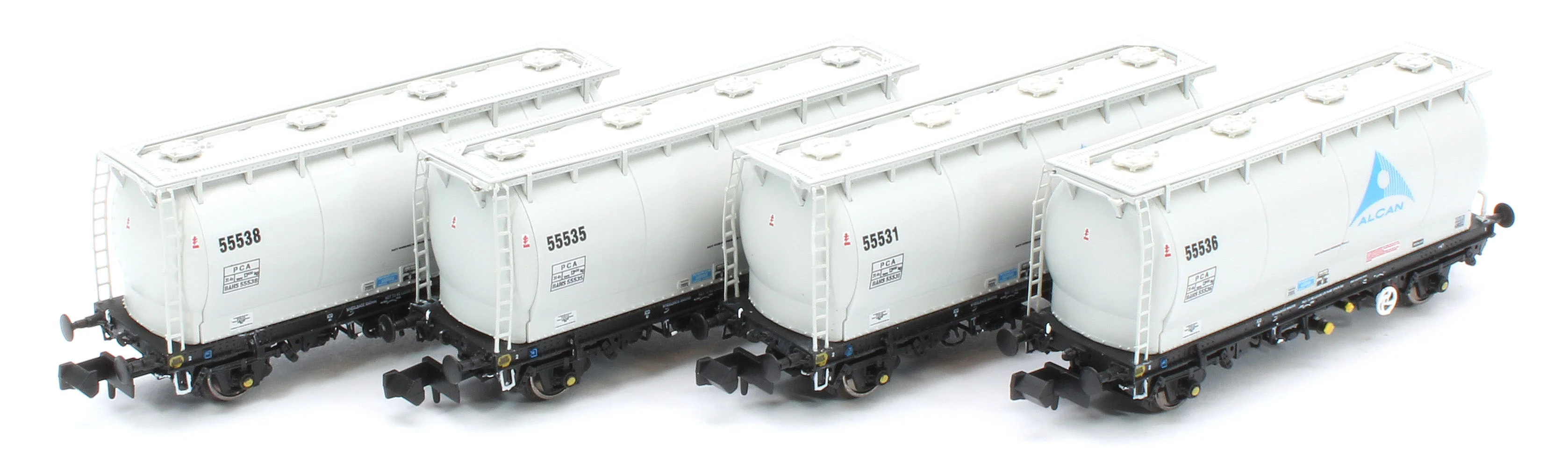 RT-PCA20-201A Pack of 4 Alcan PCA tanks (with ladders). Numbers: 55531, 55535, 55536, 55538