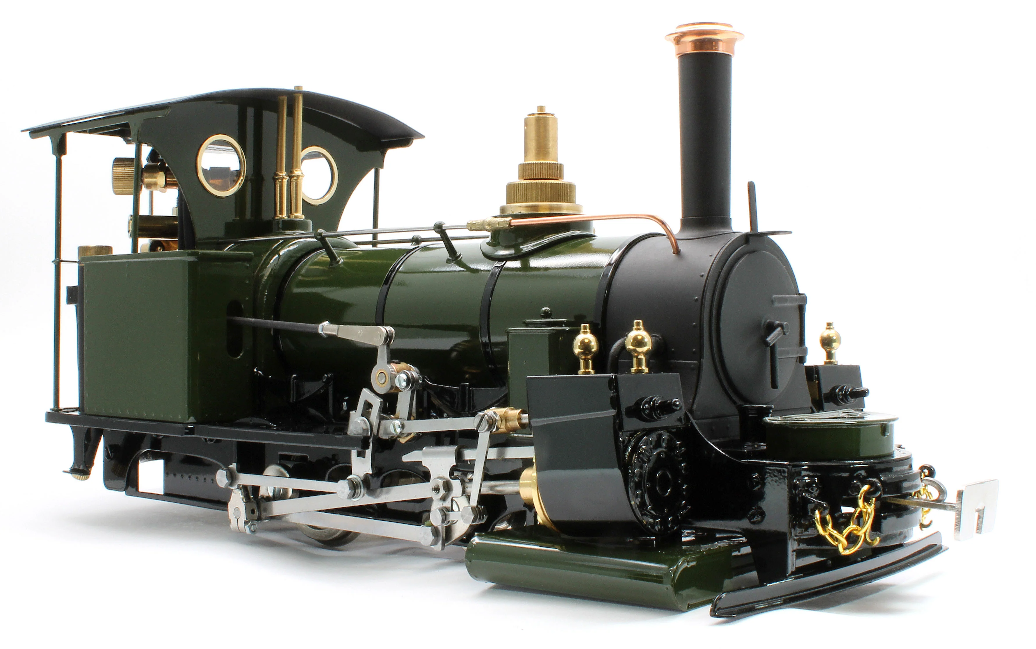 DAC-BRONZEGREEN-NI Class A 0-4-0 'Darjeeling' Deep Bronze Green (Radio Control, Uninsulated Wheels) Steam Locomotive - Image 7