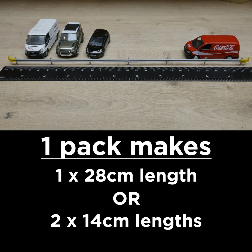 RRM134 OO Gauge Crash Barriers (28cm) (Single Pack) - Unpainted Model Kit - Image 6
